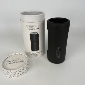 BrüMate Hopsulator Slim Can Cooler - Matte Black ‎ - 12 oz.